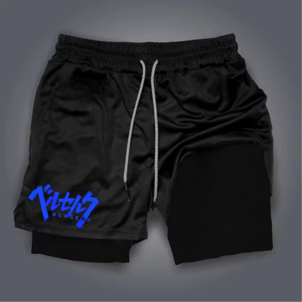 Shorts Bermuda 2 em 1 Para Academia treino perfomance Bzk academia maromba short dry compressão