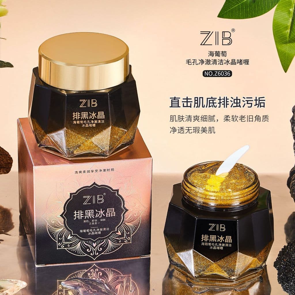 ZIB mar uva poros limpeza gelo cristal gel removedor de maquiagem limpeza sujeira esfoliante gel escurecimento gelo cris