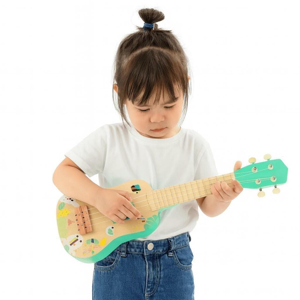 Violão Ukulele Infantil Madeira Brinquedo Musical Educativo