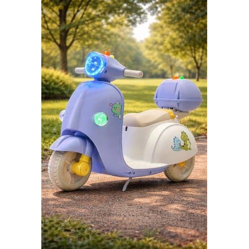 Moto Eletrica Infantil Baby Dino Azul Claro Veiculo Eletrico Brinquedo Seguro