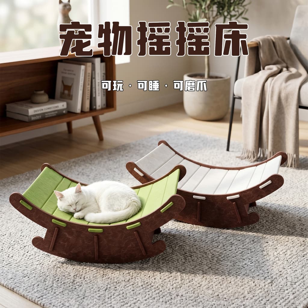 Gato cão cadeira de balanço gato arranhando placa pode dormir jogável quatro estações Universal dormir reclinável cama i