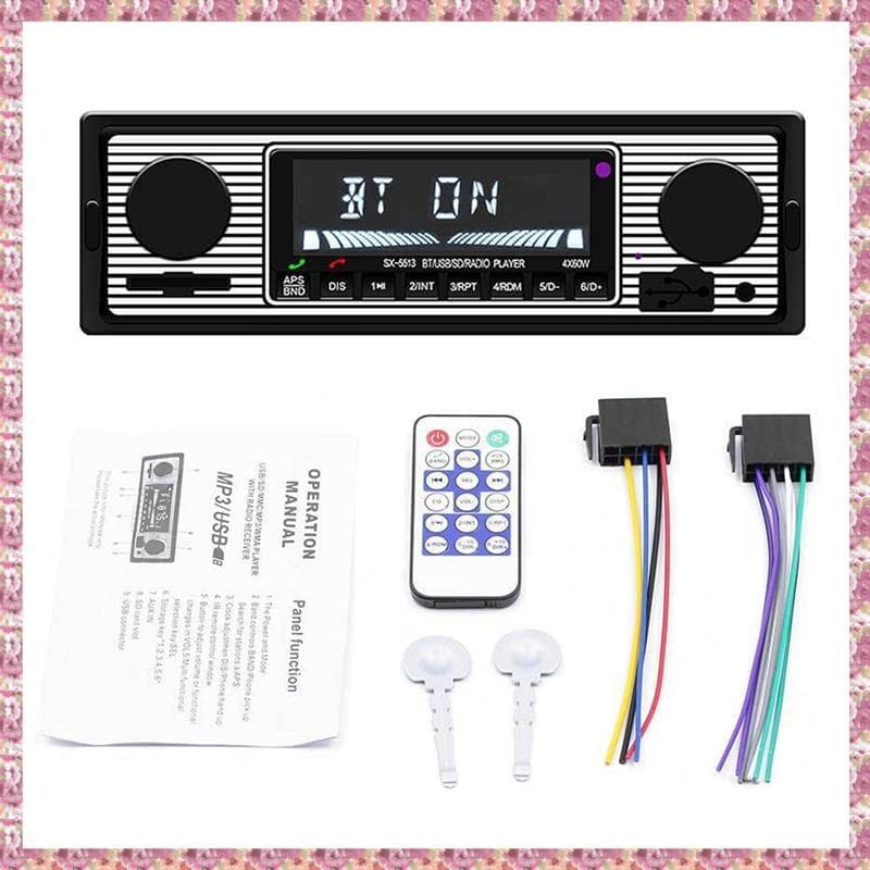 (Zsqa) 1 DIN Retro Carro Estéreo Áudio Automotivo De Alta Qualidade Com USB/SD/AUX Cartão FM MP3 PC Tipo : Iso-5513