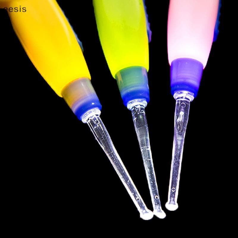 eesis Moda ABS Adultos Crianças Usam Cabeça Substituível Iluminação Earpis Orelhas Conjunto De Ferramentas De Limpeza De