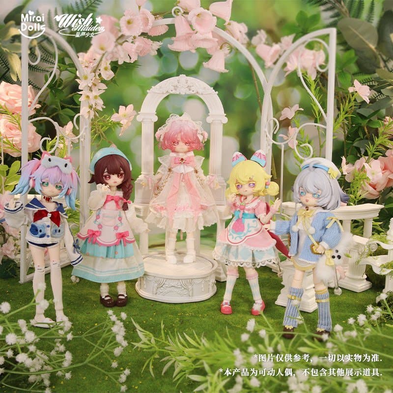 Estoque pronto MIRAIDOLLS genuíno Escape's Wish Girl Mystery Box 8 pontos BJD Action Figure Dress Up Doll