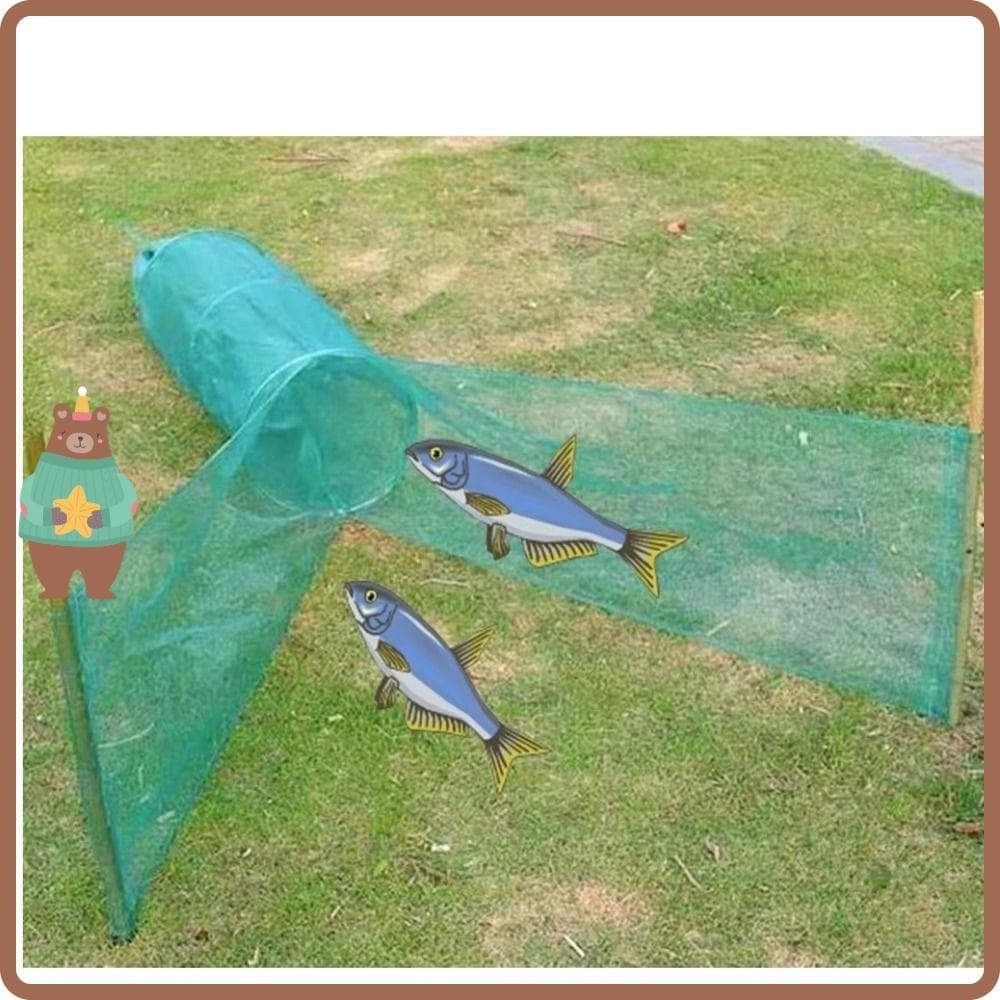 Armadilha De Pesca , Gaiola Com Corrente De Ferro Design Dobrável , Flutuador De Espuma , Peixe Peixinho De 4 Tama