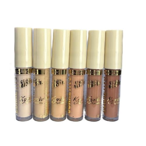 6 Corretivo Líquido Facial Efeito Matte  Atacado Make Beleza Maquiagem Kyrav Cores Sortidas