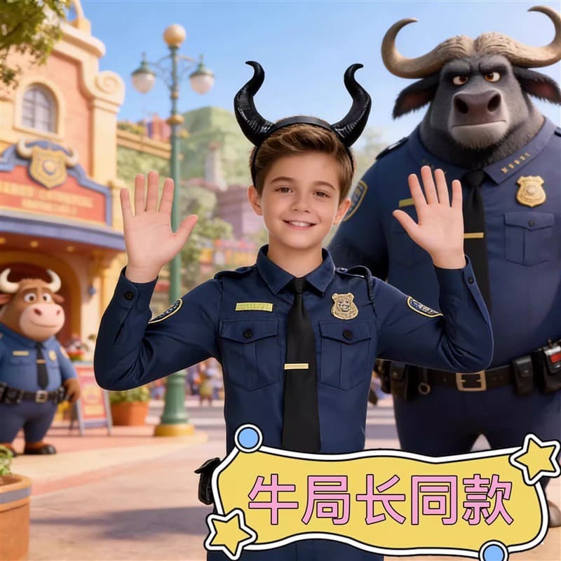 Fantasia infantil de zoológico louco, diretor de fantasia Niu Judy coelho policial Nick Fox cos fantasia adereços mascul