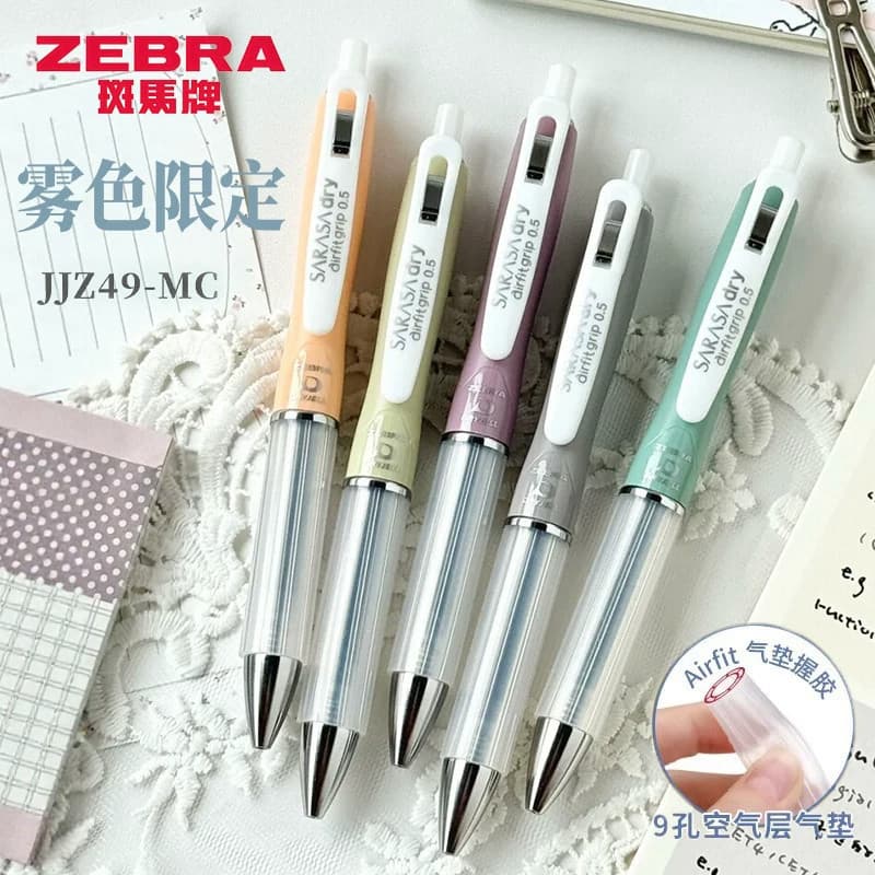 Japão zebra zebra caneta de secagem rápida Gel caneta Airfit preto JJZ49 almofada de ar fosca Anti-fadiga caneta tinteir