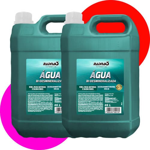 Agua Bi Desmineralizada Radnaq Radiador Bateria Oficina Carro Kit 10 Litros