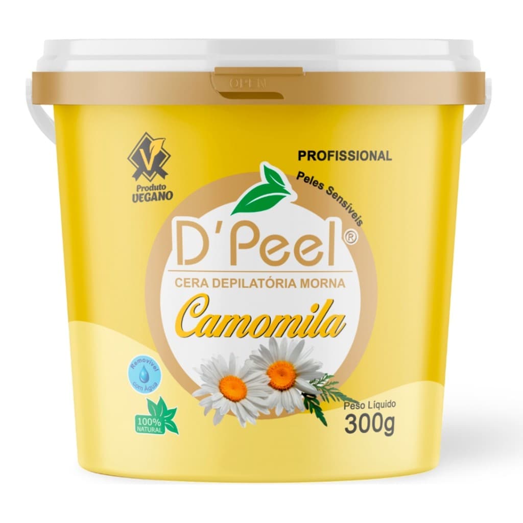 Cera Depilatória Profissional 300g Corporal Facial Micro-ondas Quente Natural Vegano Dpeel (ENVIO IM