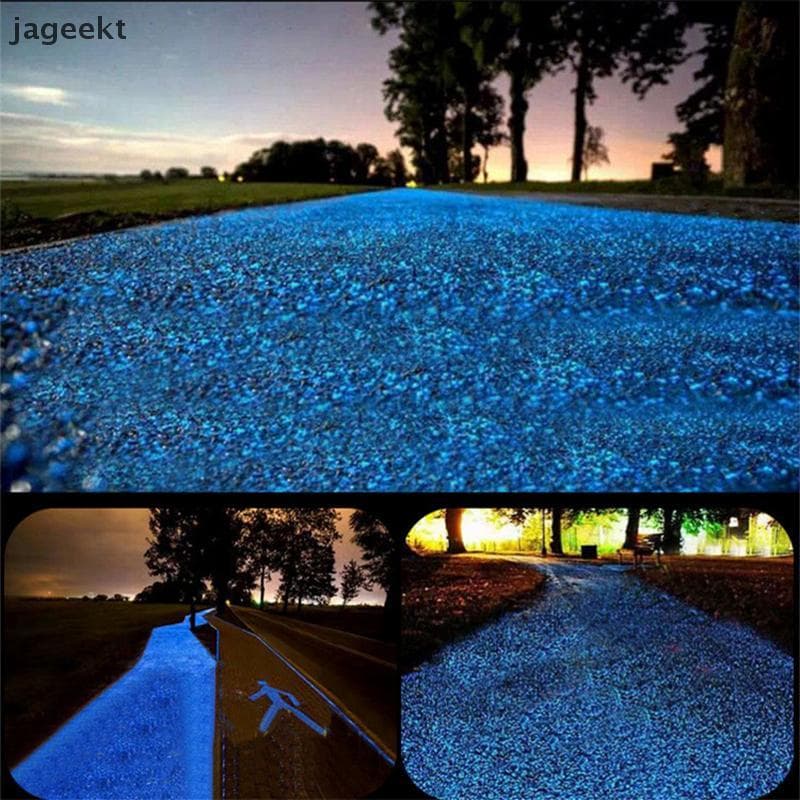 [jageekt] 1000 Peças De Areia Luminosa Que Brilha No Escuro Seixos Pedra Casa Jardim Caminho Ao Ar Livre Decoração De Gr