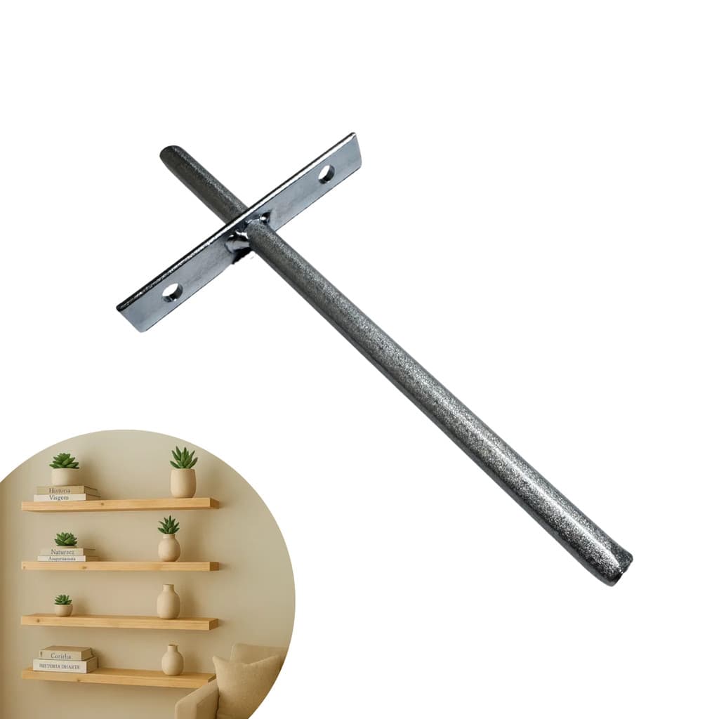 Suporte Invisível Para Prateleira 15Cm 4 Peças