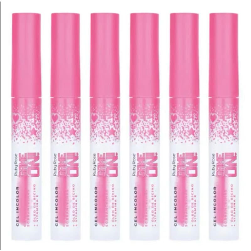Kit de 6 Gel Incolor + Ruby Rose Cilios Sobrancelhas Atacado Hot Sale