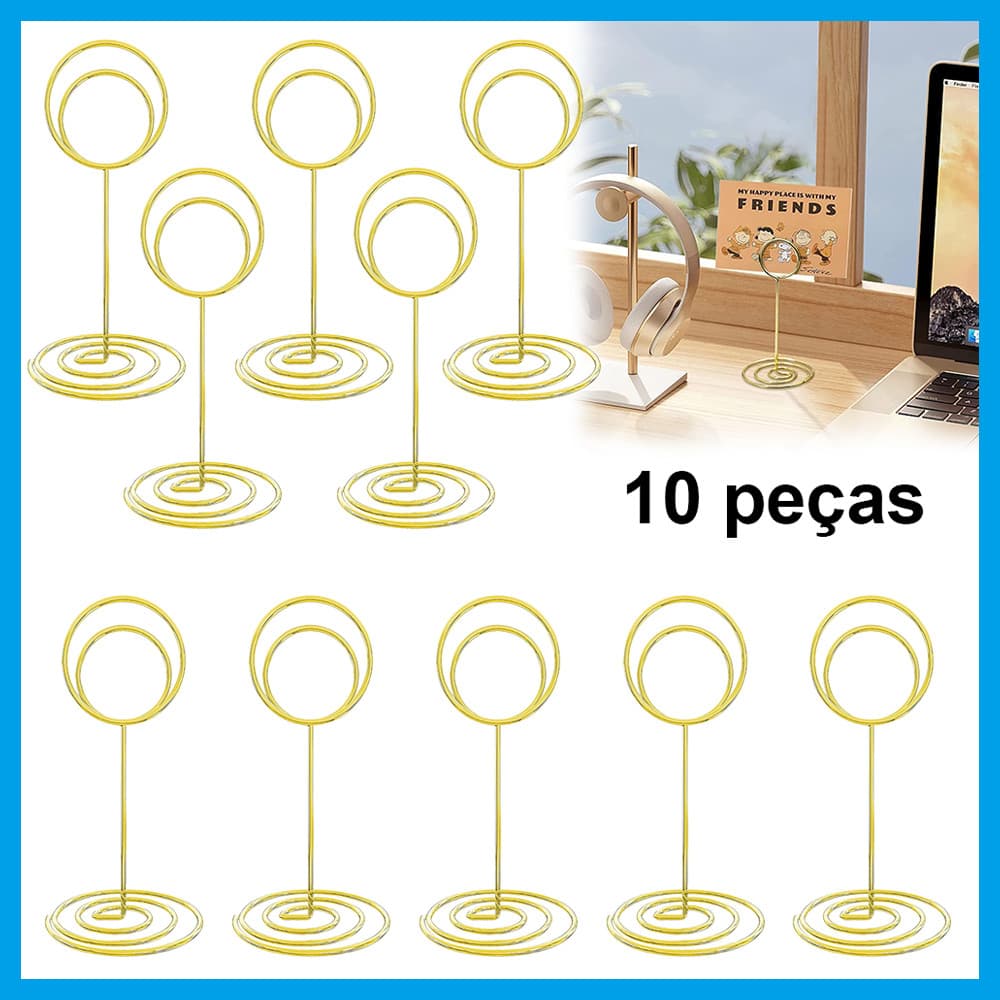 10 peças porta-cartões de mesa dourado porta-cartões de visita | Comprimento 8.5 cm de armazenamento de mesa dedicado ca