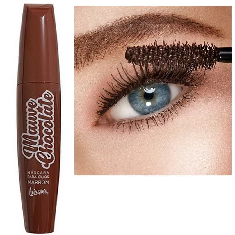 Máscara de Cílios Marrom Luisance Mauve Chocolate | Volume e Alongamento | Make Elegante