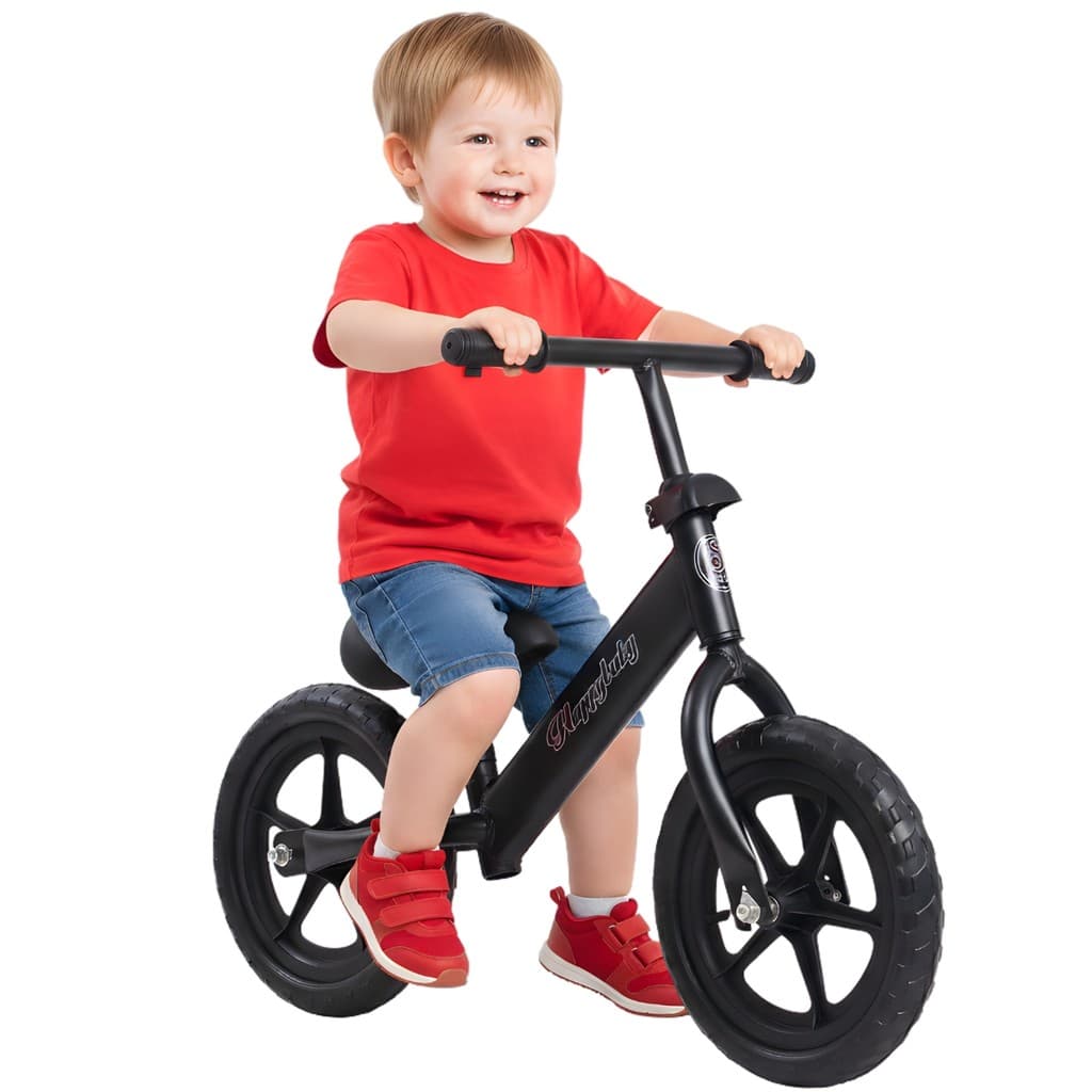 Bicicleta Sem Pedal Treino Equilíbrio Infantil Preto Aro 10 - Castela