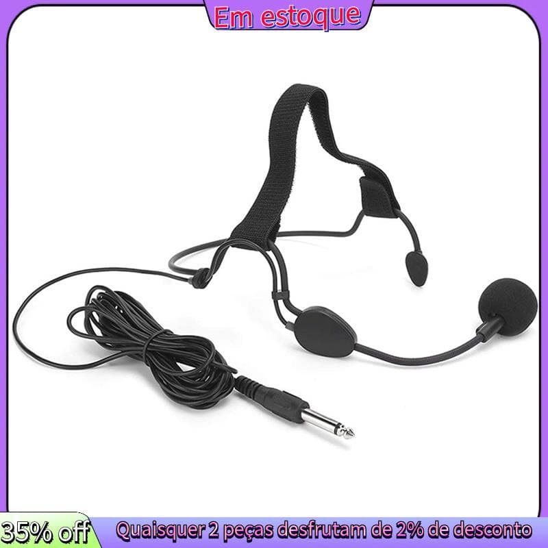 6.35MM Plug Dinâmico Bandana Microfone Gancho De Orelha Adequado Para WH20TQG Instrumento Musical Guitarra