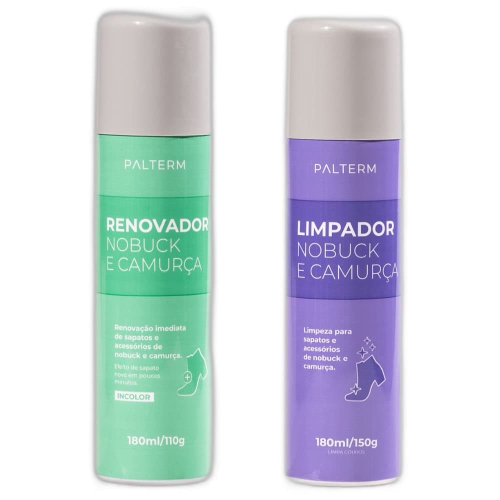 Kit Renovador de Couro Nobuck e Camurca Incolor e Limpador de Calçados - Palterm