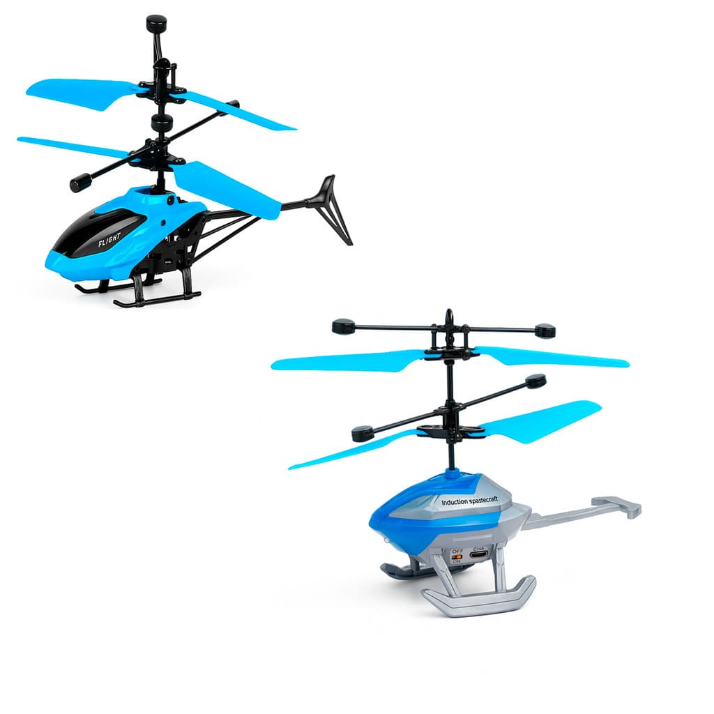 Mini Helicóptero Voador Recarregável Sensor de Movimento Cabo USB