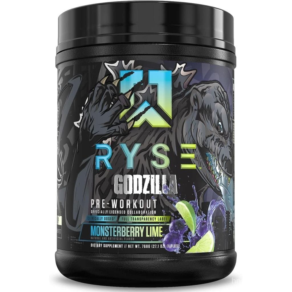 RYSE Godzilla X Noel Deyzel Pó Pré-Treino - Monsterberry Lime - 400mg de Cafeína, Pré-Treino de Alta Estimulação para Ho