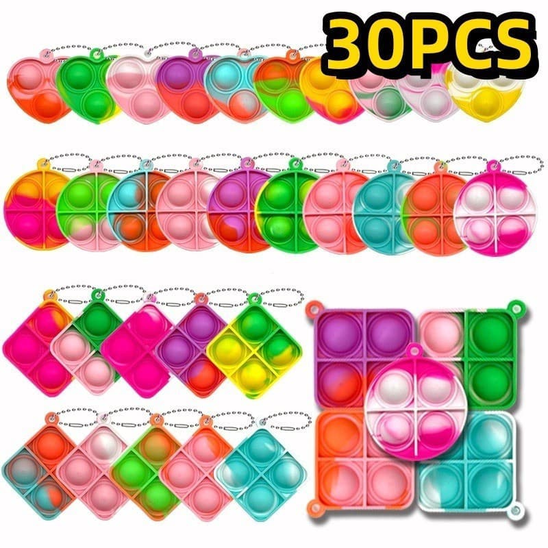 30 peças/20 peças/10 peças Mini Brinquedo Anti-stress de Silicone em Forma de Rato para Chaveiro LOJE
