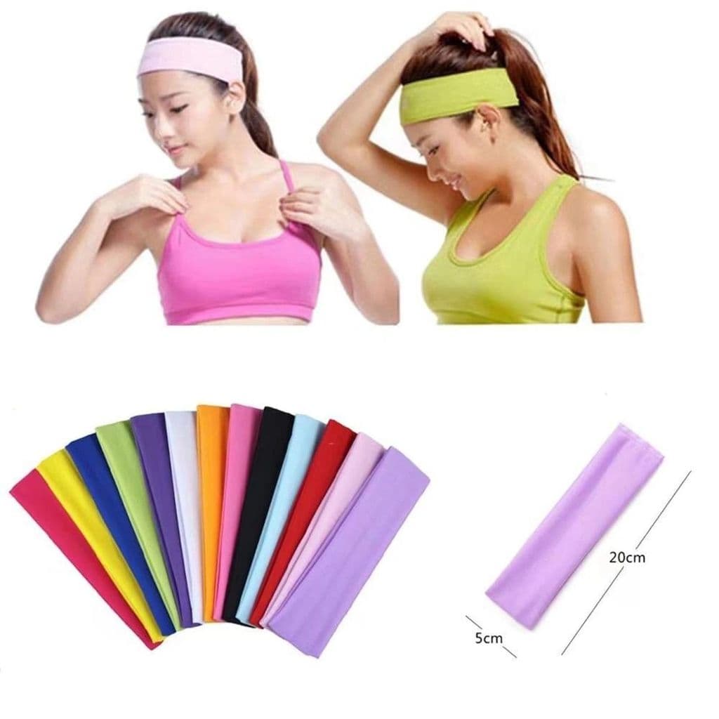 Faixa de Cabelo Esportiva Elástica Anti Suor Academia Corrida Unissex