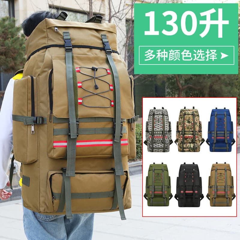 130L Extra grande capacidade saco de montanhismo mochila de viagem ao ar livre dos homens saco de bagagem de viagem de n
