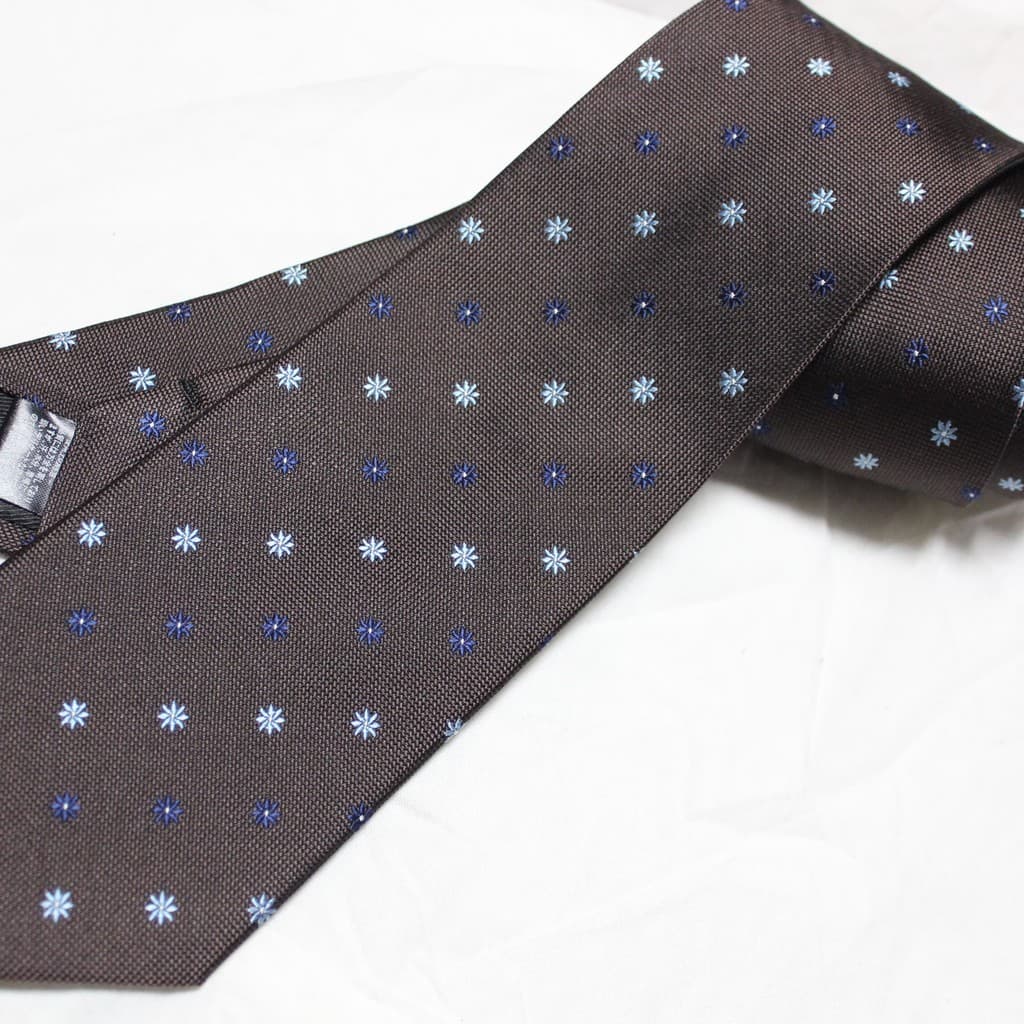 X amoreira seda Jacquard gravata italiana Retro feito à mão cor café Floral seda masculino negócios Formal terno 8CM