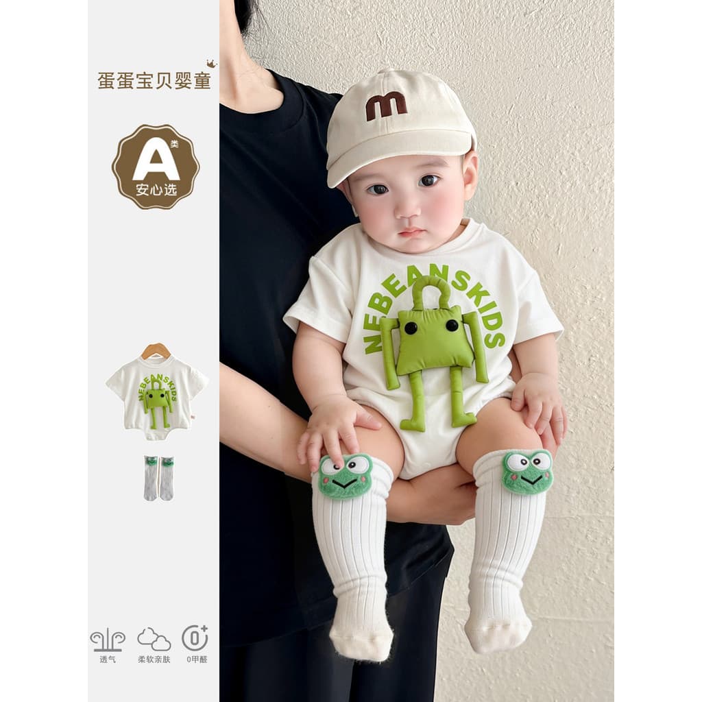 Bebê menino roupas de verão de manga curta macacão roupas de bebê macacão fino bonito Super bonito macacão de bebê pouco