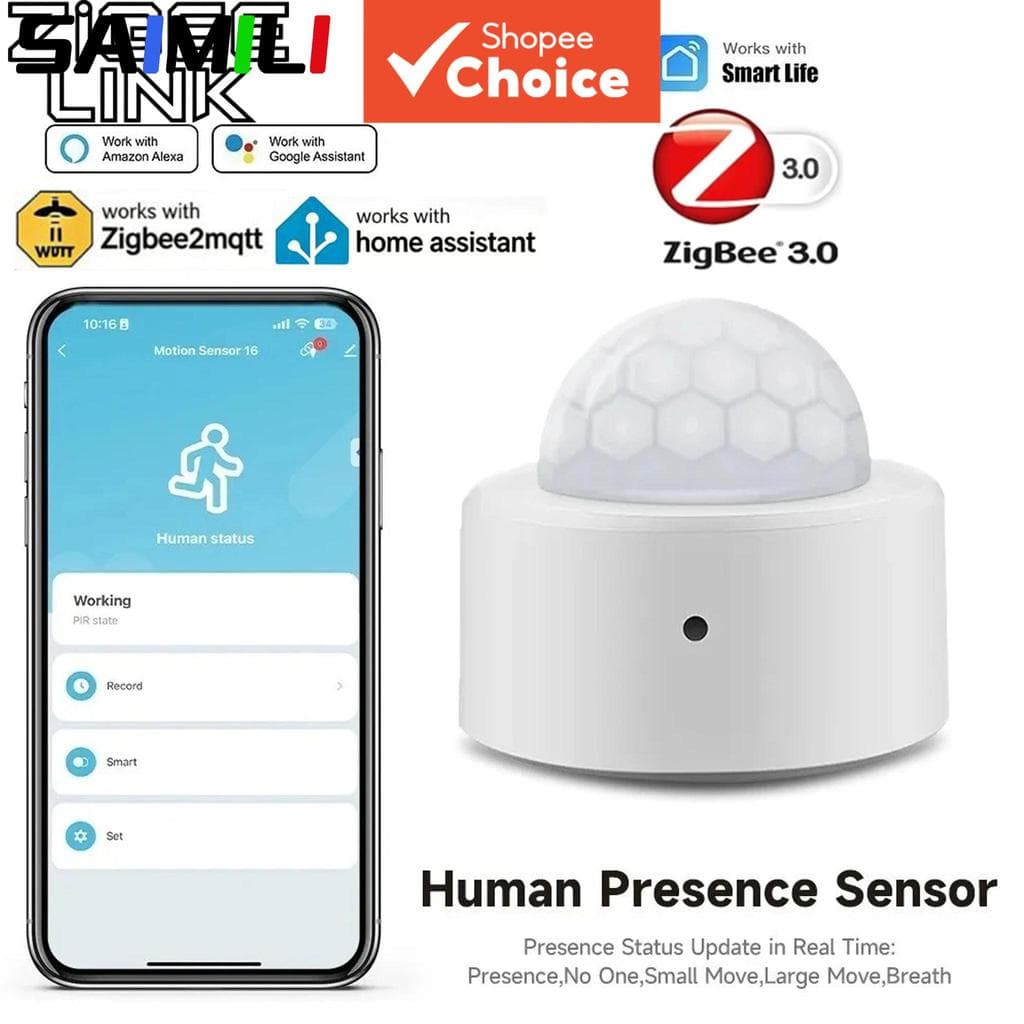 Saimili Zigbee Presença Humana Sensor De Movimento Pir Detector Infravermelho Inteligente Alarme Segurança Em Casa APP M
