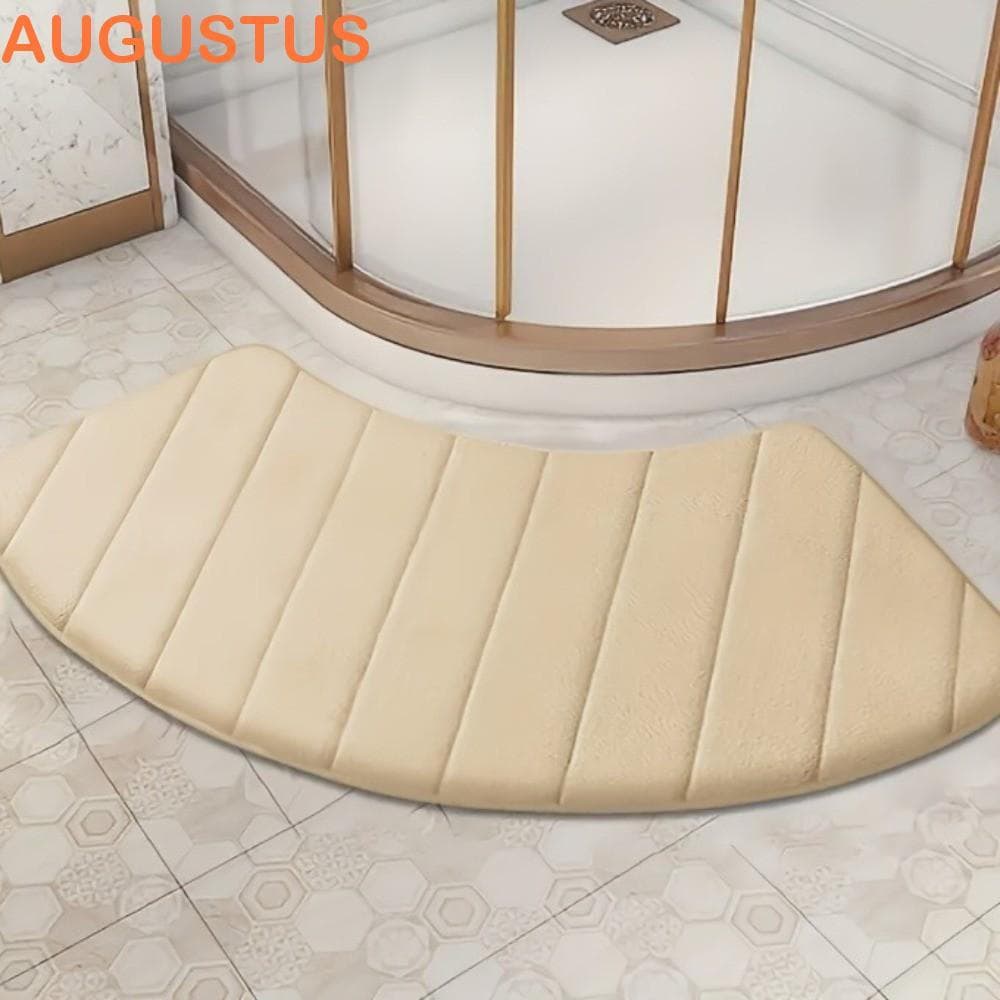 Tapete De Chuveiro Arqueado AUGUSTUS , Absorvente De Banheiro Resistente Ao Desgaste Espesso Entrada De Cor Sólida