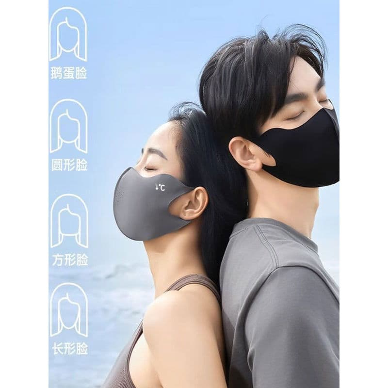 Recomendação privada ~ máscara protetora solar 3D sem costura gelo seda feminino Anti-ultravioleta pára-sol masculino má