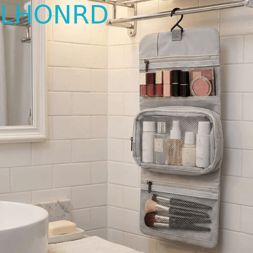 Bolsa De Higiene Removível LHONRD , Maquiagem Dobrável Com Vários Bolsos , Gancho Para Pendurar