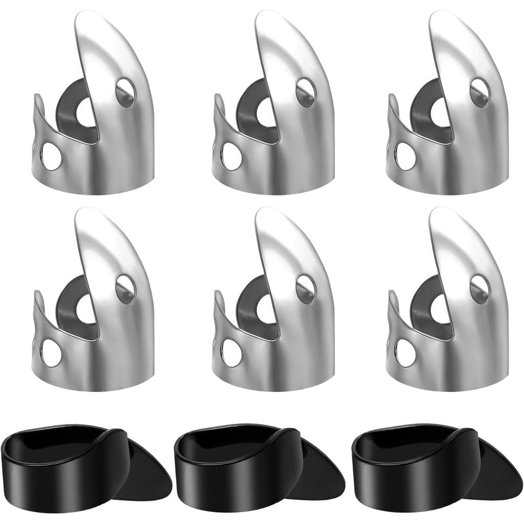 Conjunto de Palhetas para Banjo, 9 Peças de Palhetas de Aço Inoxidável para Dedos e Palheta Polegar para Guitarra,