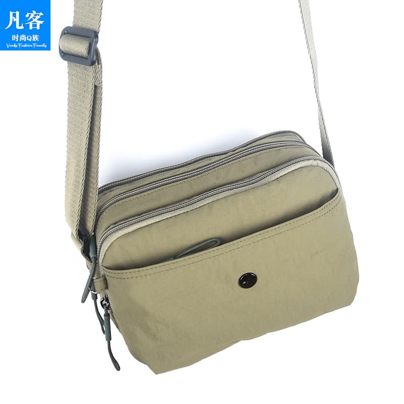 25 novo estilo bolsa mensageiro feminina Multi-camada Casual leve bolsa de ombro náilon bolsa de lona à prova dwaterproo