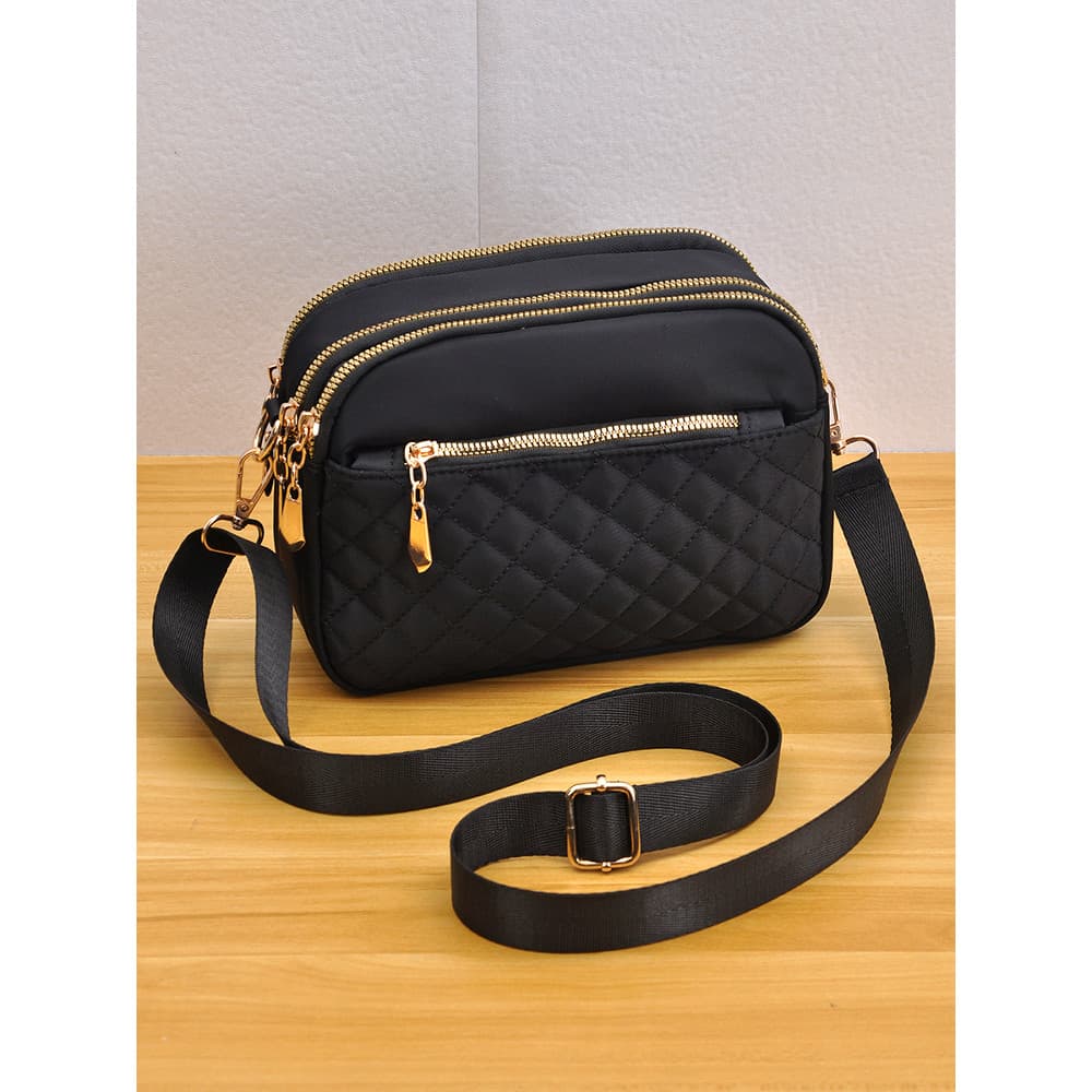 Bolsa multicamadas feminina 2025 novo estilo Oxford pano bolsa mensageiro de um ombro leve All-Match médio-Ag