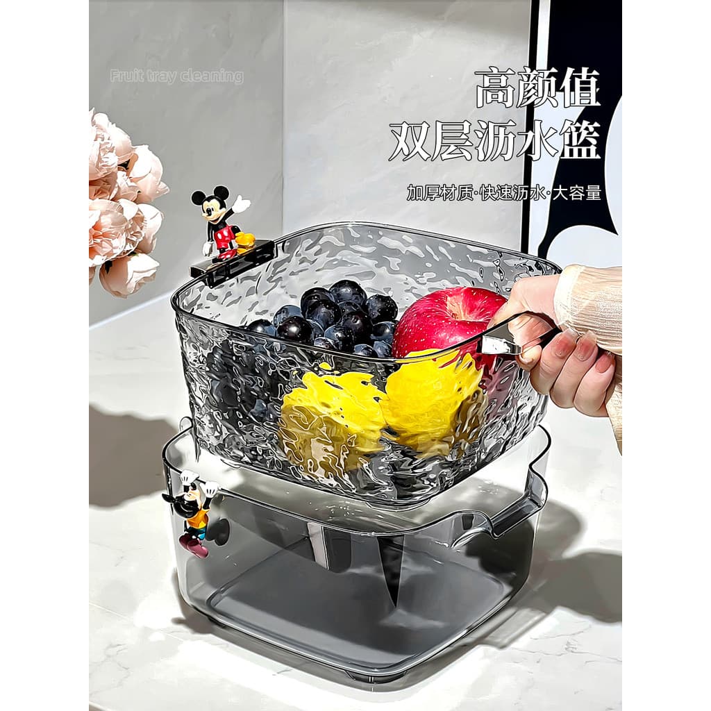 Cesta de frutas 2026 novo estilo doméstico sala de estar mesa de café lavagem de alto valor bandeja de frutas cesta de a