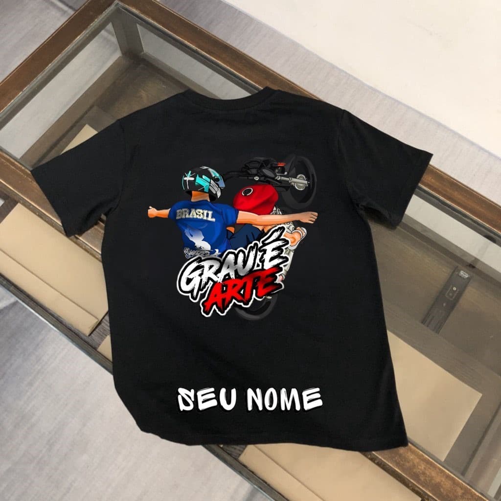 Camisa Masculina  Grau É Arte #244 Personalizada Com Seu Nome 100% Algodão