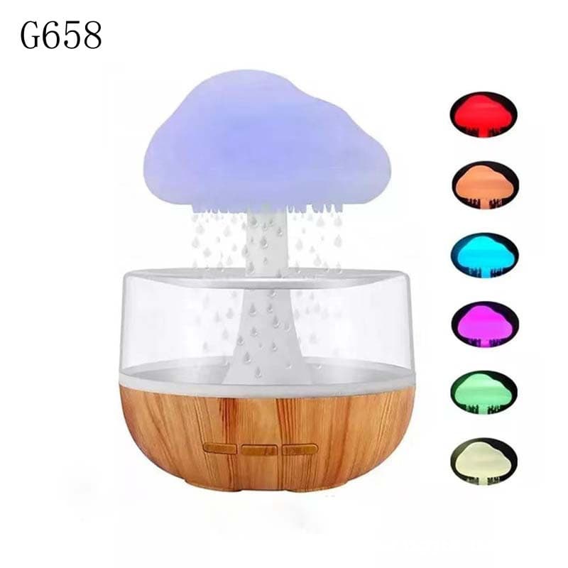 Umidificador Criativo em Forma de Nuvem, Máquina de Aromaterapia para Casa, Luz Colorida em Forma de Cogumelo, Óleo Esse