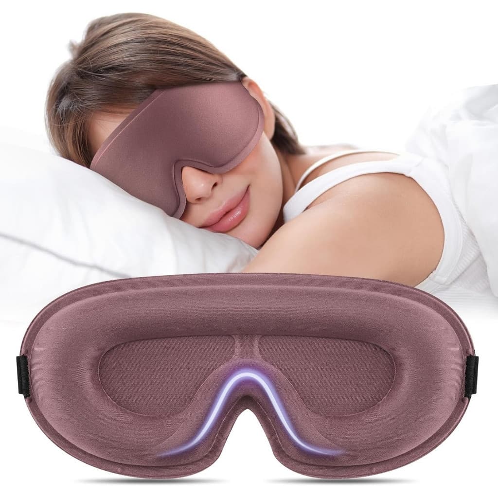 Máscara De Dormir Com Contorno 3D Blackout Eye Soft Venda Leve E Respirável Para Cochilo De Viagem