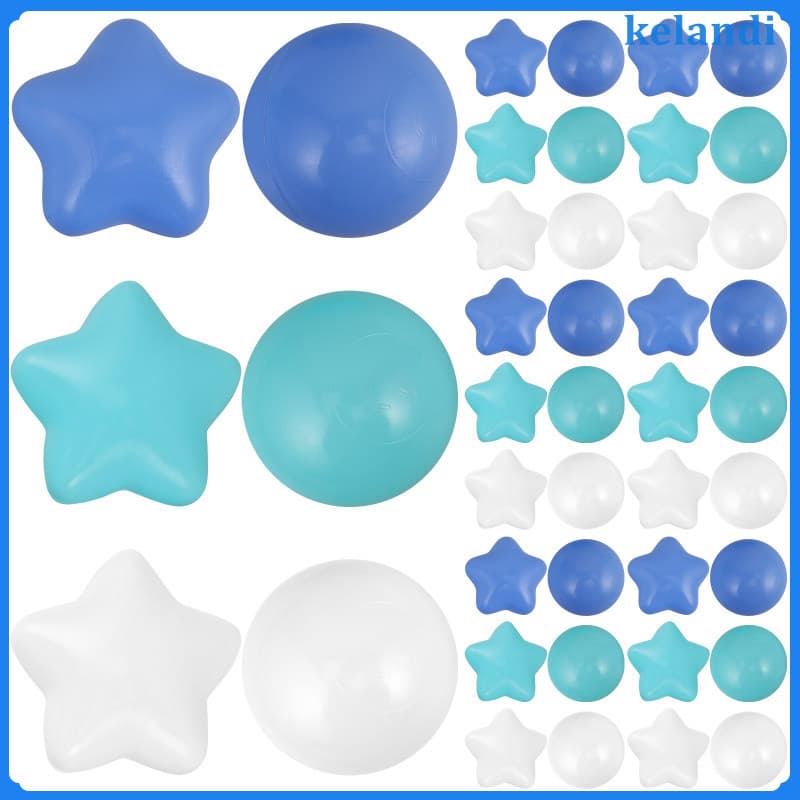 🧸 100Peças Bolas Estrela Coloridas Plástico Para Playground