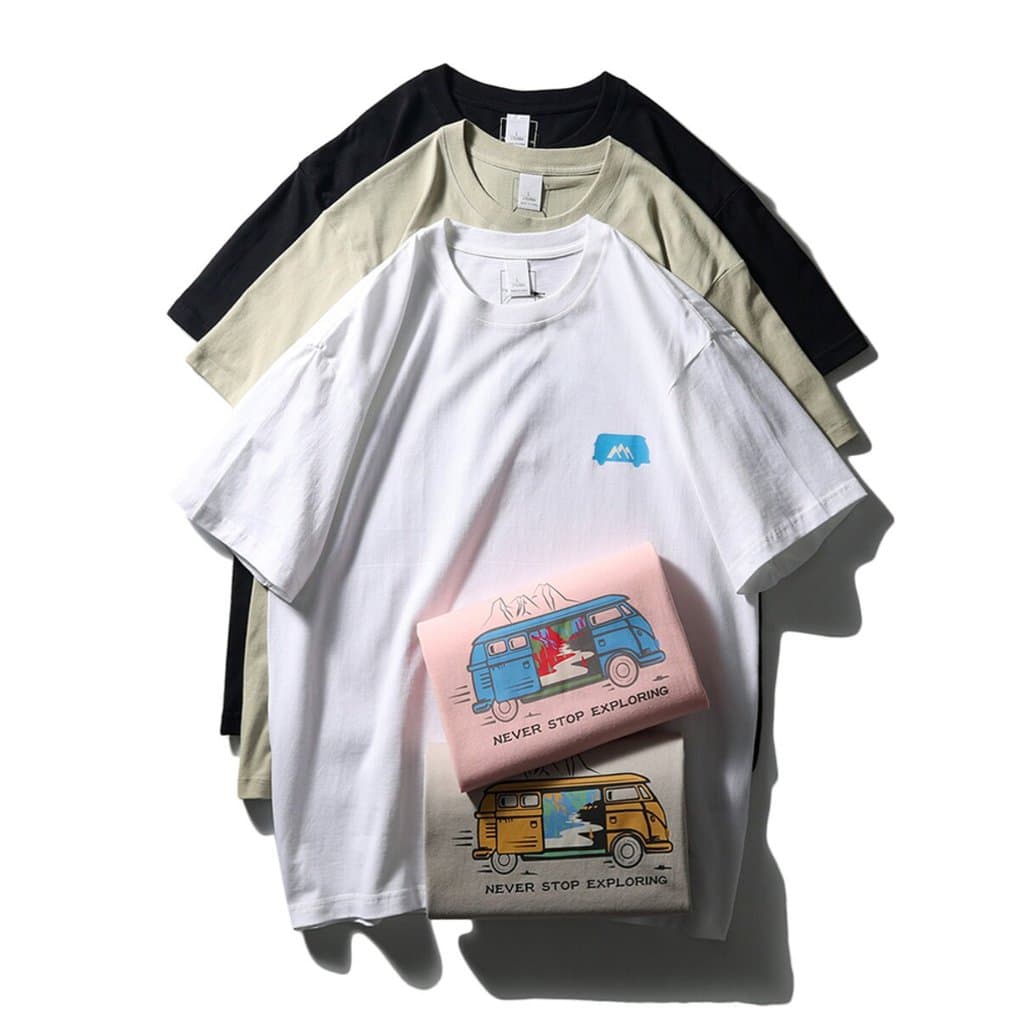 Americano de alto peso puro algodão de manga curta camiseta masculina 2024 novo estilo Undershirt comércio exterior expo