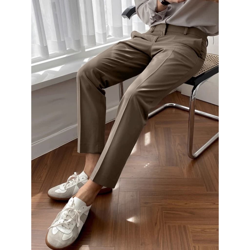 T calças masculinas tornozelo comprimento fino-ajuste versão coreana Formal calças casuais primavera outono novo estilo