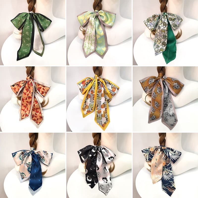 Ins fita pequena fina estreita tira longa primavera outono lenço de seda lenço decorativo bolsa de gravata feminina com