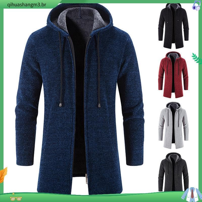Sobretudo Grosso De Inverno Masculino E # 39 ; Com Capuz NXRO
