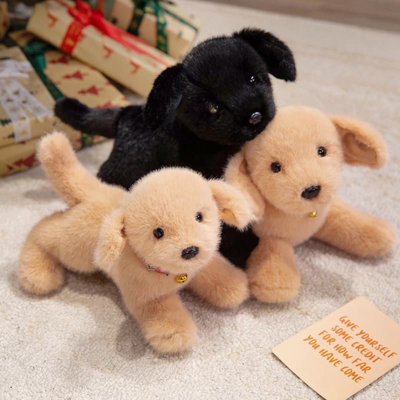 Simulação dos desenhos animados filhote de cachorro Golden Retriever boneca brinquedo de pelúcia filhote de cachorro men