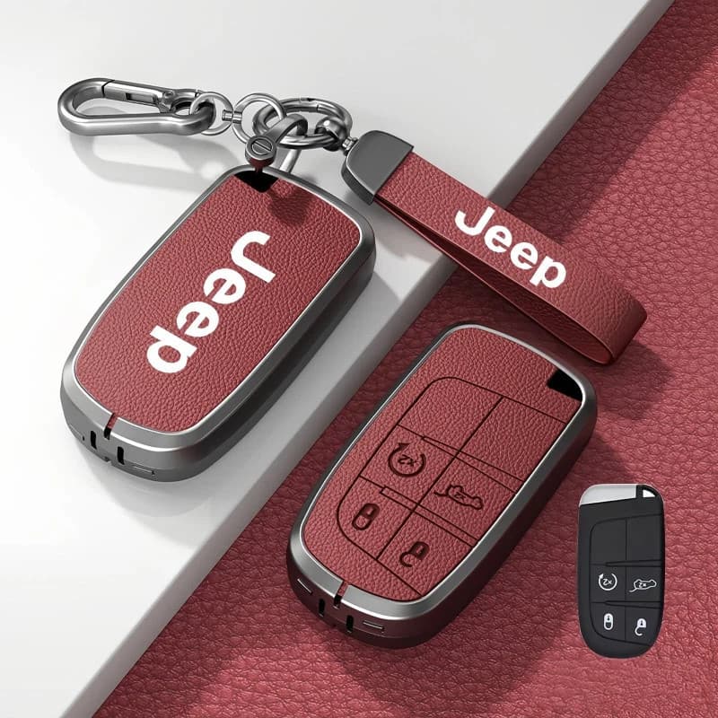[Pronta Entrega] Capa de Chave de Carro em Liga de Zinco para Jeep Grand Cherokee Compass Dodge Durango Journey Proteção