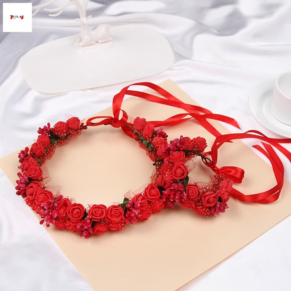 Cocar De Guirlanda De Cabelo Boho-Espuma Hipoalergênica De Camada Dupla Para Encontros De Casamento De Dama De Honra