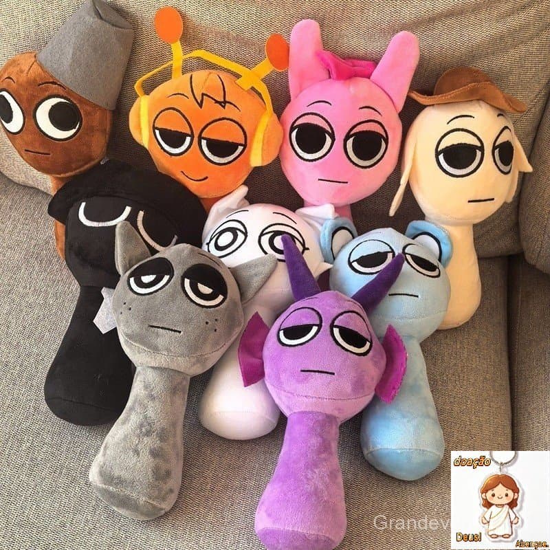 (50 Estilos) Sprunki Plush Incredibox Novo Jogo Periférico Brinquedos de Pelúcia Tambor de Ritmo Dançante Presentes para