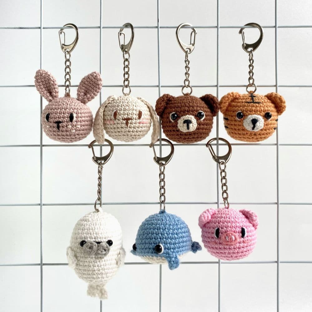 Chaveiro De Amigurumi Animal GANTUNGAN Bybiay/Malha Feito À Mão Bonito